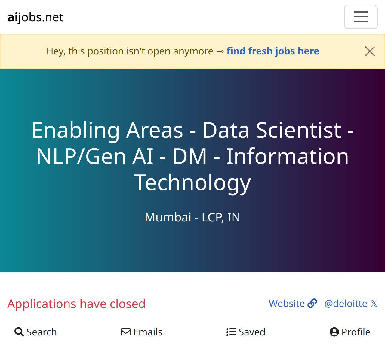 Enabling Areas - Data Scientist - NLP/Gen AI - DM - Information 