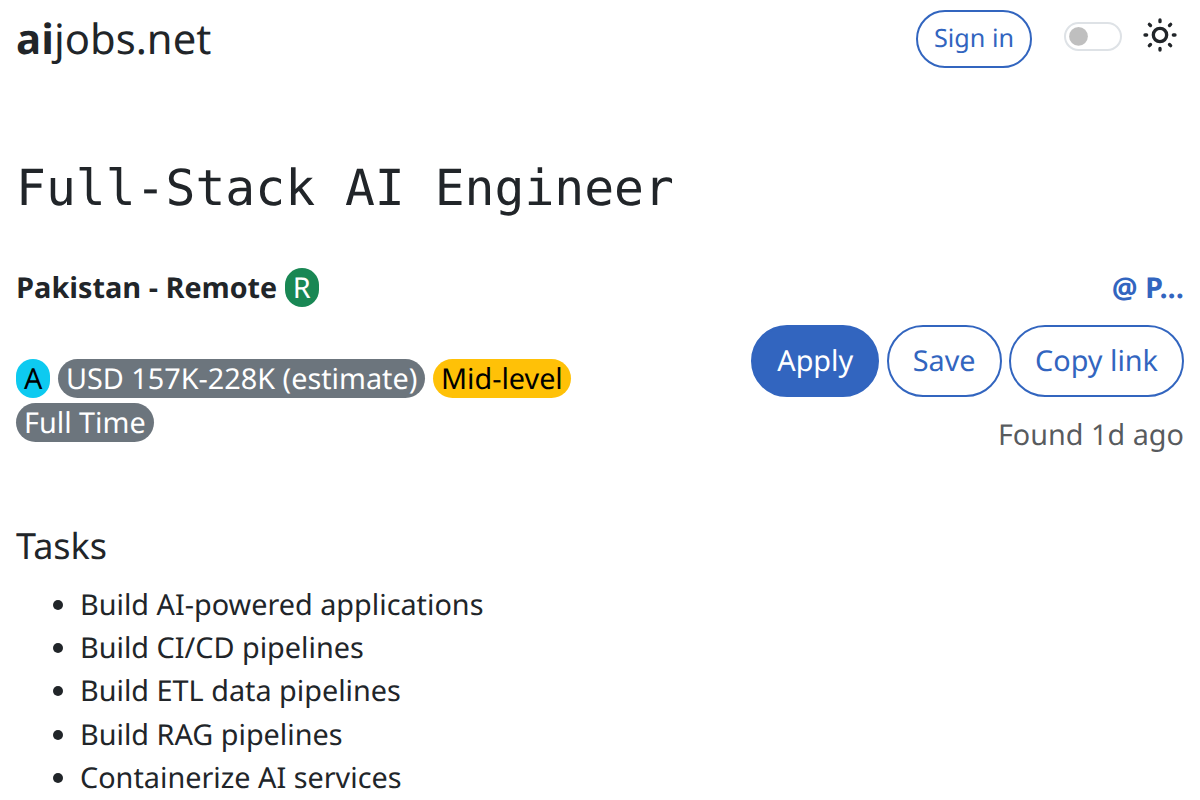 Full-Stack AI Engineer - Pakistan - Remote
