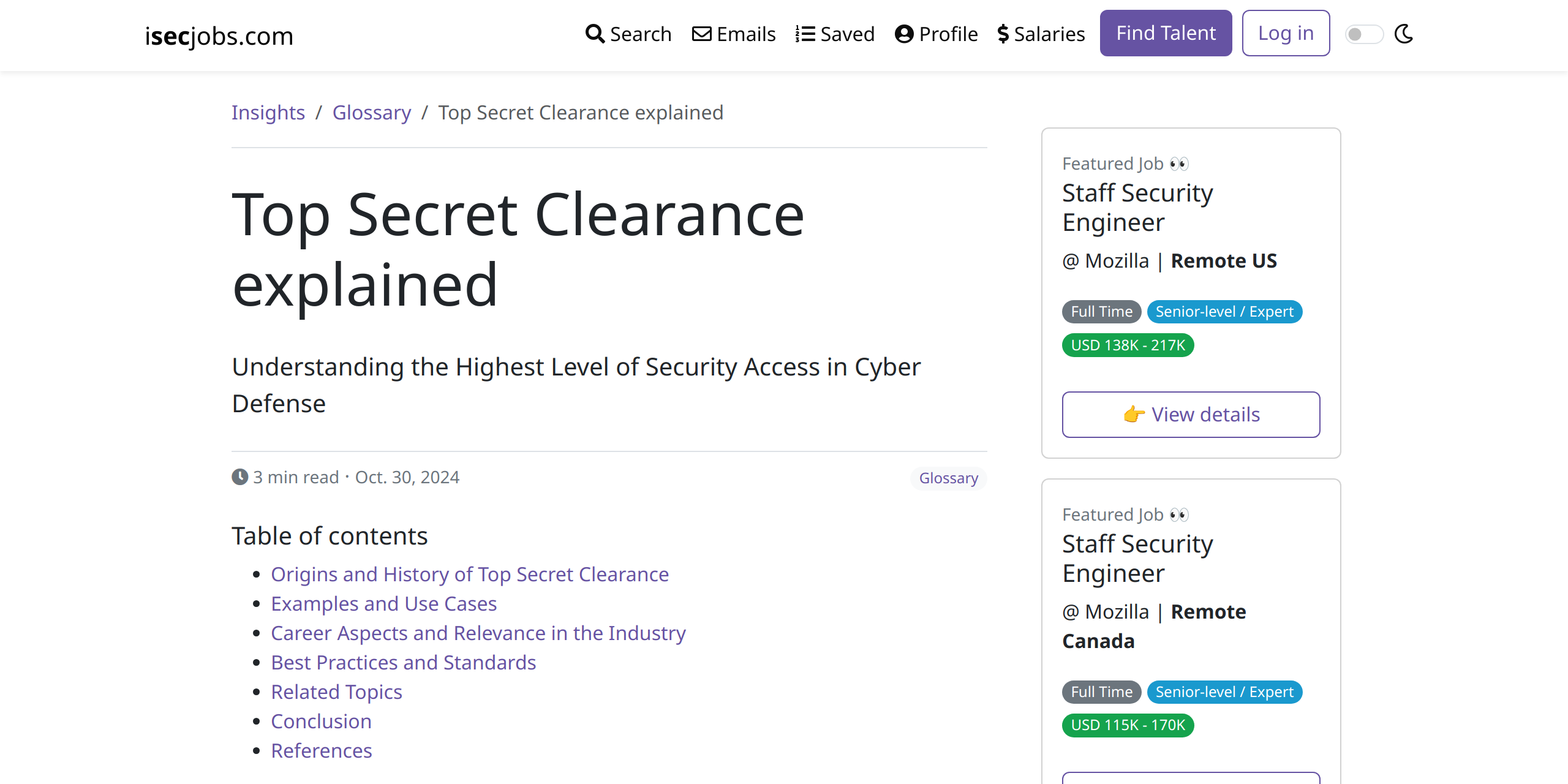 Top Secret Clearance
