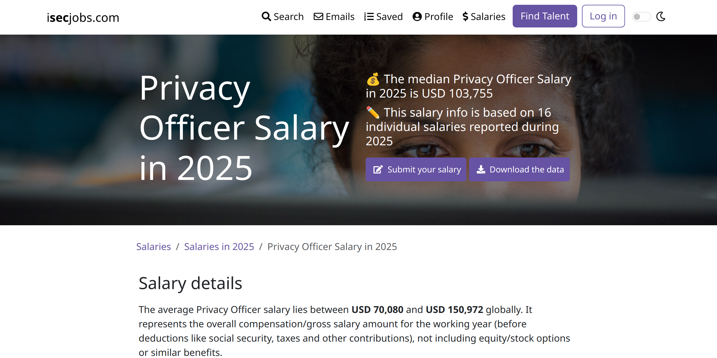 Privacy Officer Salary in 2025