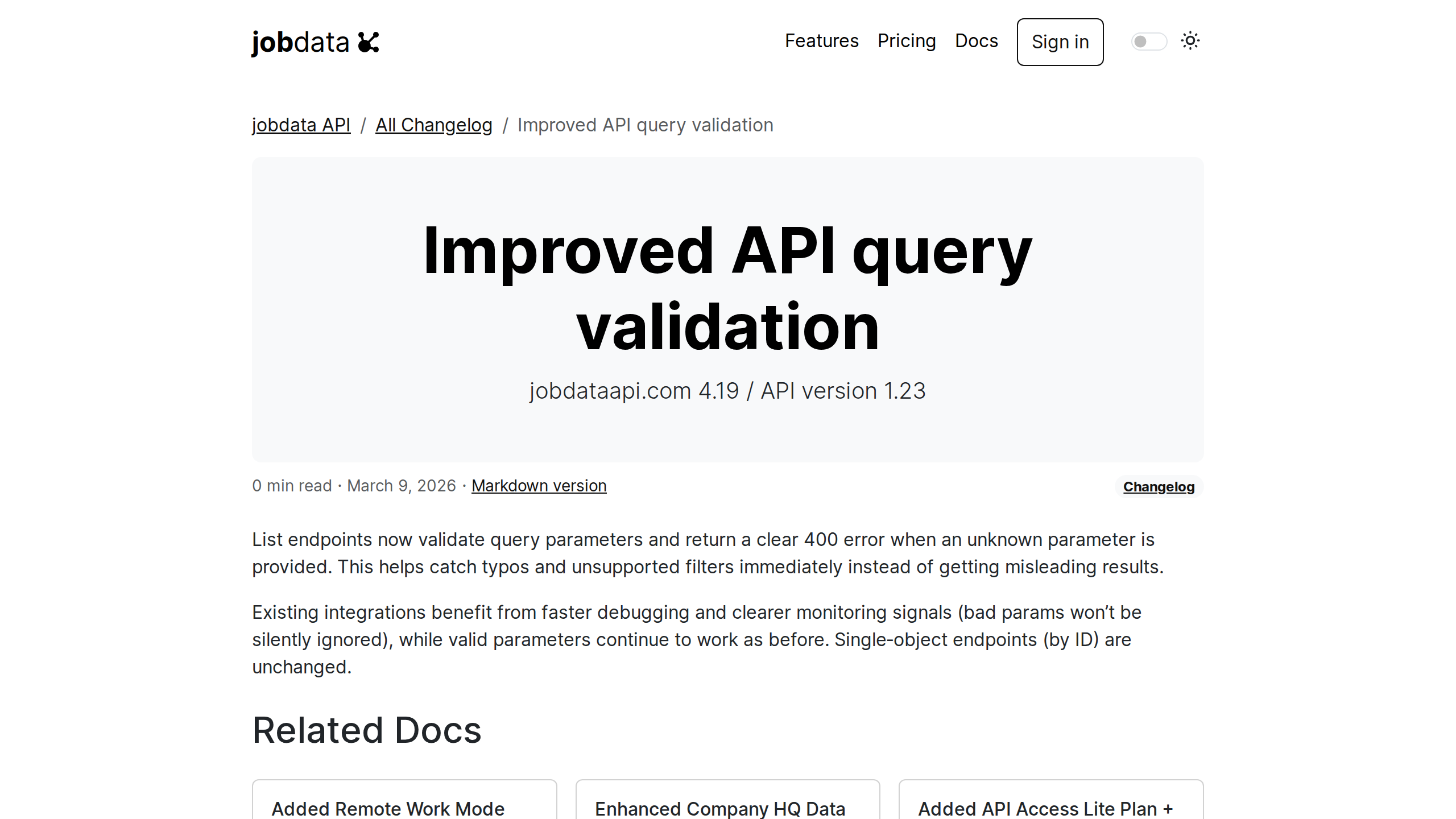 Improved API query validation | jobdataapi.com